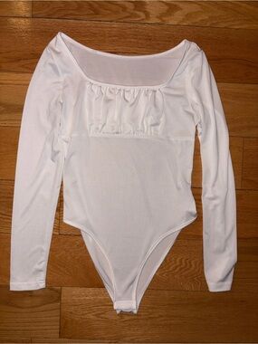 White Long Sleeve Bodysuit